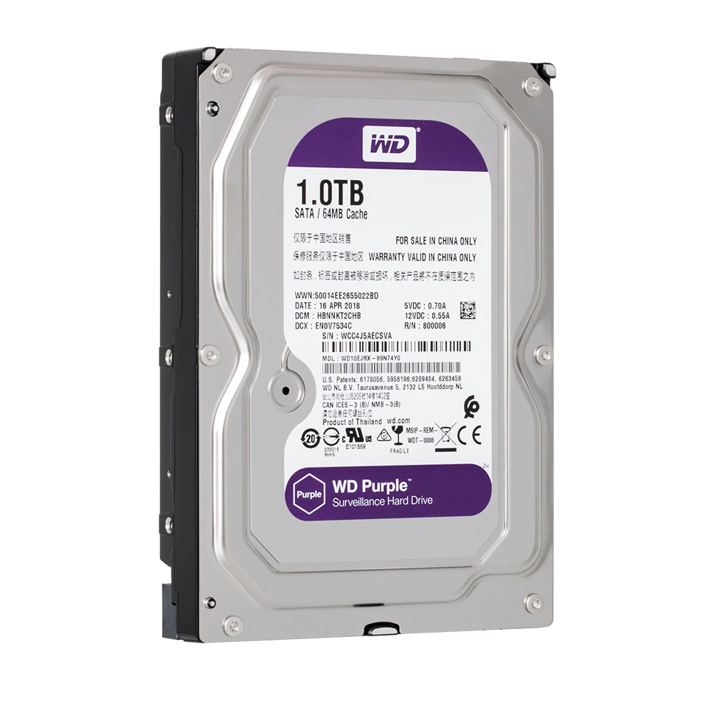 Жесткий диск 3.5 HDD WD Purple 1TB New